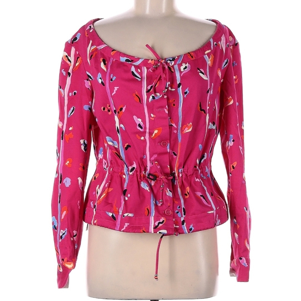 Altuzarra Pink Floral Agata Tie Front Blouse/Blazer (EUR 36/US 0)